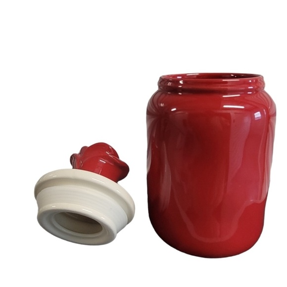 Rae Dunn - 'Til The Last Petal Falls Red Rose Lid Canister - Picture 3 of 8
